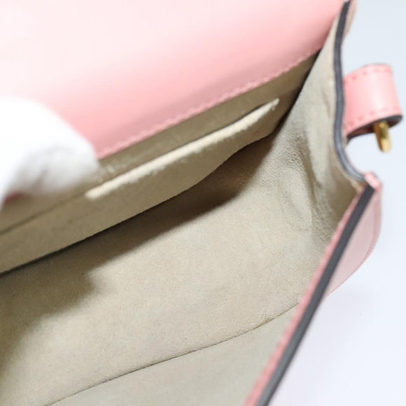Chloe Nile Hand Bag Leather 2way Pink Gold Auth 113735V