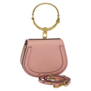 Chloe Nile Hand Bag Leather 2way Pink Gold Auth 113735V-1