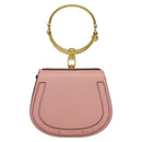 Chloe Nile Hand Bag Leather 2way Pink Gold Auth 113735V-13