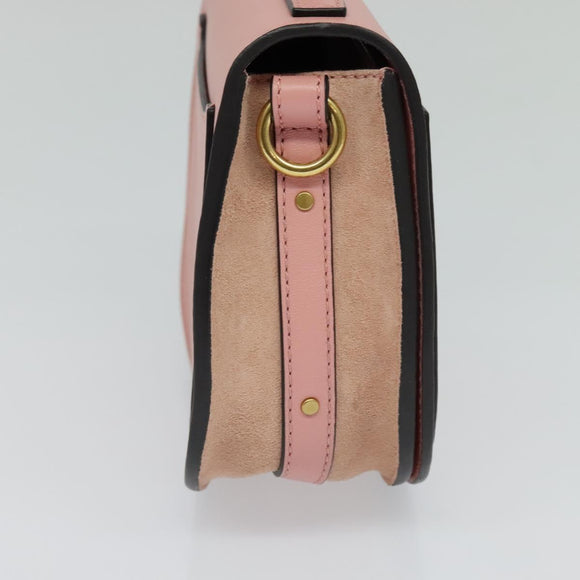 Chloe Nile Hand Bag Leather 2way Pink Gold Auth 113735V