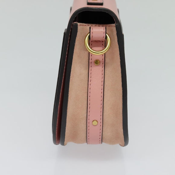 Chloe Nile Hand Bag Leather 2way Pink Gold Auth 113735V