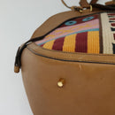 BURBERRY Hand Bag Leather 2way Beige Auth 113749V-9