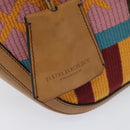 BURBERRY Hand Bag Leather 2way Beige Auth 113749V-17