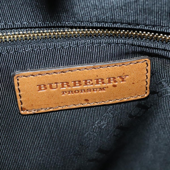 BURBERRY Hand Bag Leather 2way Beige Auth 113749V