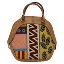 BURBERRY Hand Bag Leather 2way Beige Auth 113749V-2