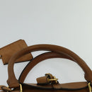 BURBERRY Hand Bag Leather 2way Beige Auth 113749V-8