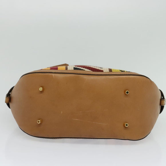 BURBERRY Hand Bag Leather 2way Beige Auth 113749V