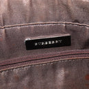 BURBERRY Nova Check Shoulder Bag Canvas Leather Beige Brown Silver Auth 113752-10