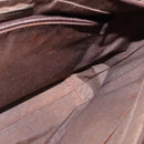 BURBERRY Nova Check Shoulder Bag Canvas Leather Beige Brown Silver Auth 113752-17