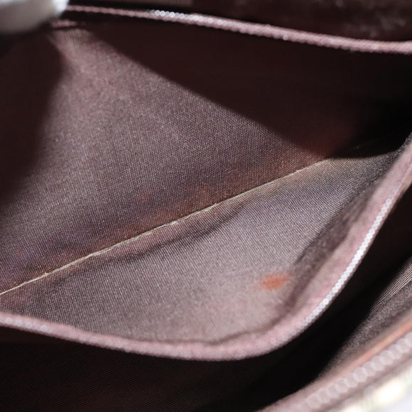 BURBERRY Nova Check Shoulder Bag Canvas Leather Beige Brown Silver Auth 113752