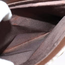 BURBERRY Nova Check Shoulder Bag Canvas Leather Beige Brown Silver Auth 113752-12