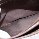 BURBERRY Nova Check Shoulder Bag Canvas Leather Beige Brown Silver Auth 113752-20