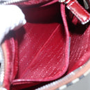 BURBERRY Nova Check Accessory Pouch PVC Leather Beige Silver Auth 113753-20