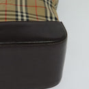 Burberrys Nova Check Shoulder Bag Canvas Leather Beige Brown gold Auth 113755-11