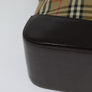 Burberrys Nova Check Shoulder Bag Canvas Leather Beige Brown gold Auth 113755-12