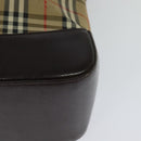 Burberrys Nova Check Shoulder Bag Canvas Leather Beige Brown gold Auth 113755-13