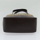Burberrys Nova Check Shoulder Bag Canvas Leather Beige Brown gold Auth 113755-9