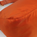 PRADA Shoulder Bag Nylon Orange Gold Auth 113766V-16