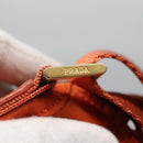 PRADA Shoulder Bag Nylon Orange Gold Auth 113766V-18