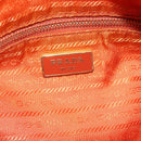 PRADA Shoulder Bag Nylon Orange Gold Auth 113766V-19