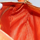 PRADA Shoulder Bag Nylon Orange Gold Auth 113766V-20