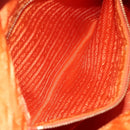 PRADA Shoulder Bag Nylon Orange Gold Auth 113766V-22