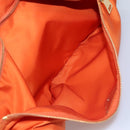 PRADA Shoulder Bag Nylon Orange Gold Auth 113766V-23