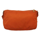 PRADA Shoulder Bag Nylon Orange Gold Auth 113766V-2