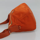 PRADA Shoulder Bag Nylon Orange Gold Auth 113766V-4