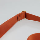PRADA Shoulder Bag Nylon Orange Gold Auth 113766V-8