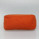 PRADA Shoulder Bag Nylon Orange Gold Auth 113766V-5