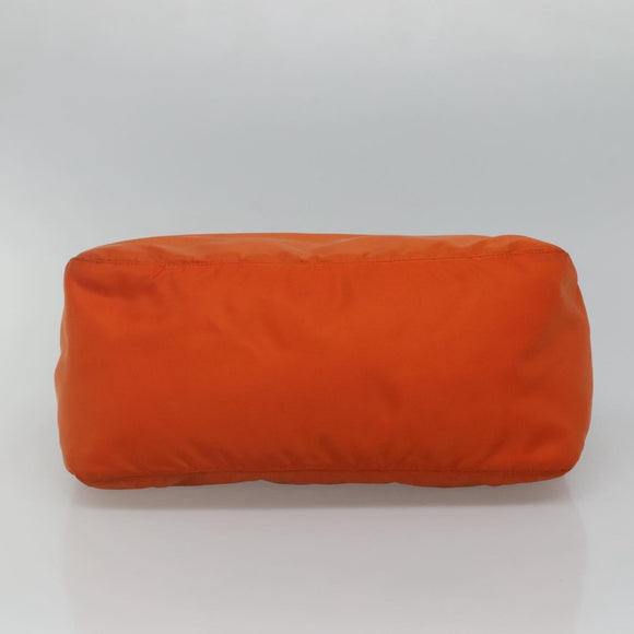 PRADA Shoulder Bag Nylon Orange Gold Auth 113766V