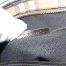 BURBERRY Nova Check Tote Bag PVC Leather Beige Silver Auth 113769-12