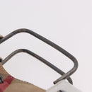 BURBERRY Nova Check Hand Bag Canvas Leather Beige White Auth 113772-9
