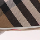 BURBERRY Nova Check Hand Bag Canvas Leather Beige White Auth 113772-11
