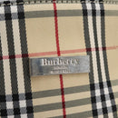 BURBERRY Nova Check Blue Label Shoulder Bag Canvas Beige Silver Auth 113784-18