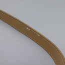 BURBERRY Nova Check Blue Label Shoulder Bag Canvas Beige Silver Auth 113784-9