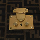 FENDI Zucca Canvas Trunk Jewelry Case Jewelry Box Black Brown Auth 113789SV-19