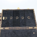 FENDI Zucca Canvas Trunk Jewelry Case Jewelry Box Black Brown Auth 113789SV-20