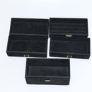 FENDI Zucca Canvas Trunk Jewelry Case Jewelry Box Black Brown Auth 113789SV-22