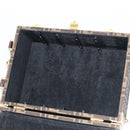 FENDI Zucca Canvas Trunk Jewelry Case Jewelry Box Black Brown Auth 113789SV-23