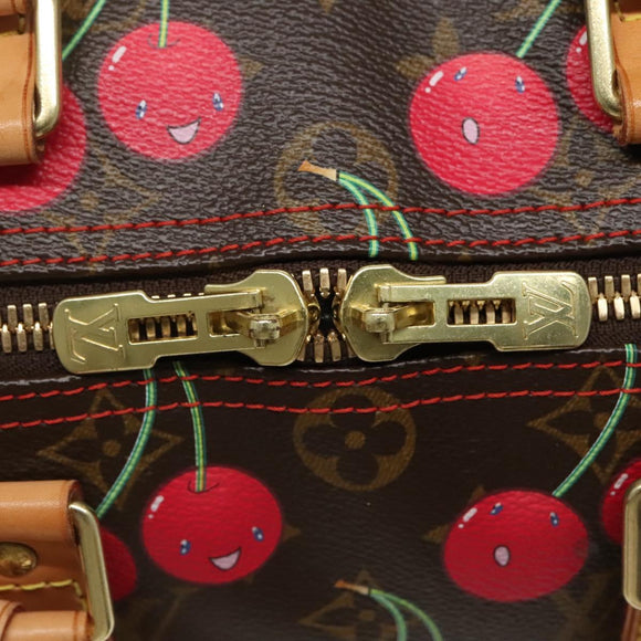 LOUIS VUITTON Monogram Cherry Keepall 45 Boston Tas M95011 LV Auth 113808SAM