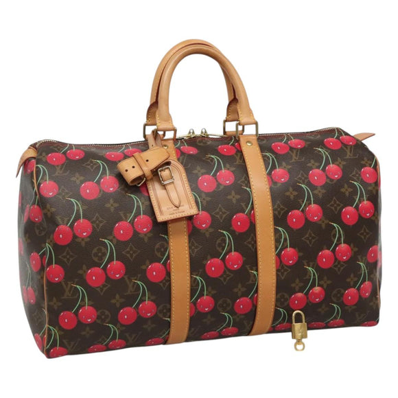 LOUIS VUITTON Monogram Cherry Keepall 45 Boston Tas M95011 LV Auth 113808SAM