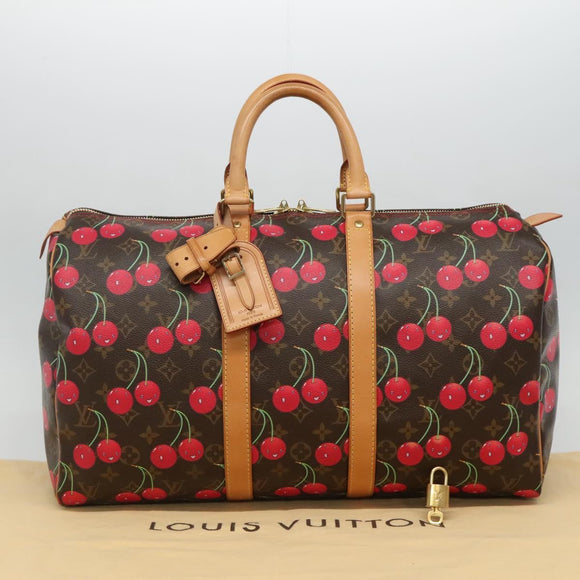LOUIS VUITTON Monogram Cherry Keepall 45 Boston Tas M95011 LV Auth 113808SAM