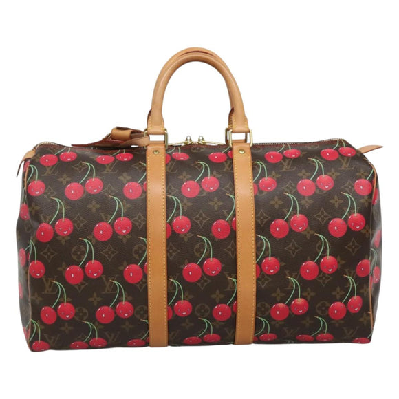 LOUIS VUITTON Monogram Cherry Keepall 45 Boston Tas M95011 LV Auth 113808SAM