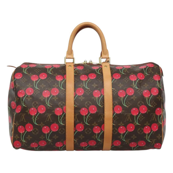 LOUIS VUITTON Monogram Cherry Keepall 45 Boston Tas M95011 LV Auth 113808SAM