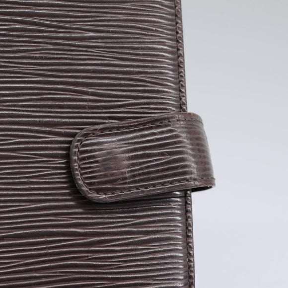 LOUIS VUITTON Epi Agenda MM Day Planner Cover Brown R20043 LV Auth 113815