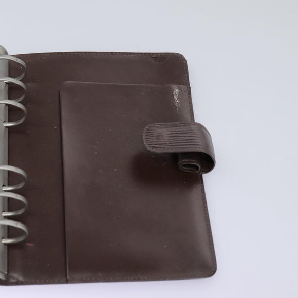 LOUIS VUITTON Epi Agenda MM Day Planner Cover Brown R20043 LV Auth 113815