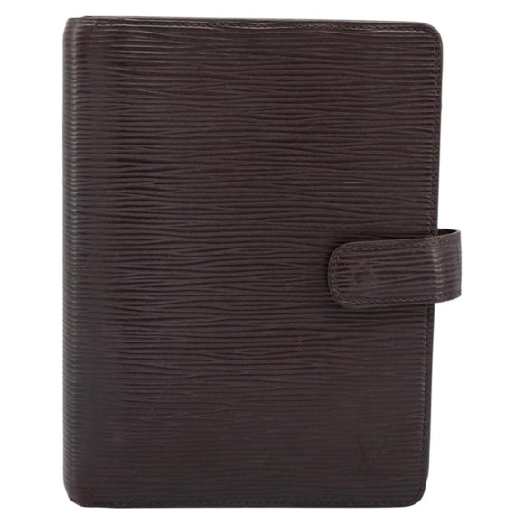 LOUIS VUITTON Epi Agenda MM Day Planner Cover Brown R20043 LV Auth 113815