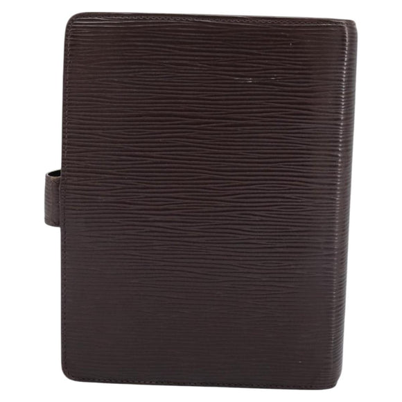 LOUIS VUITTON Epi Agenda MM Day Planner Cover Brown R20043 LV Auth 113815